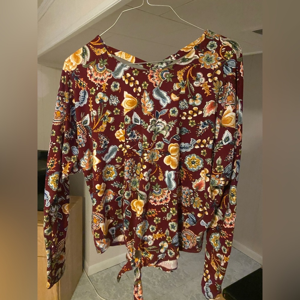 Cross back Fun work blouse